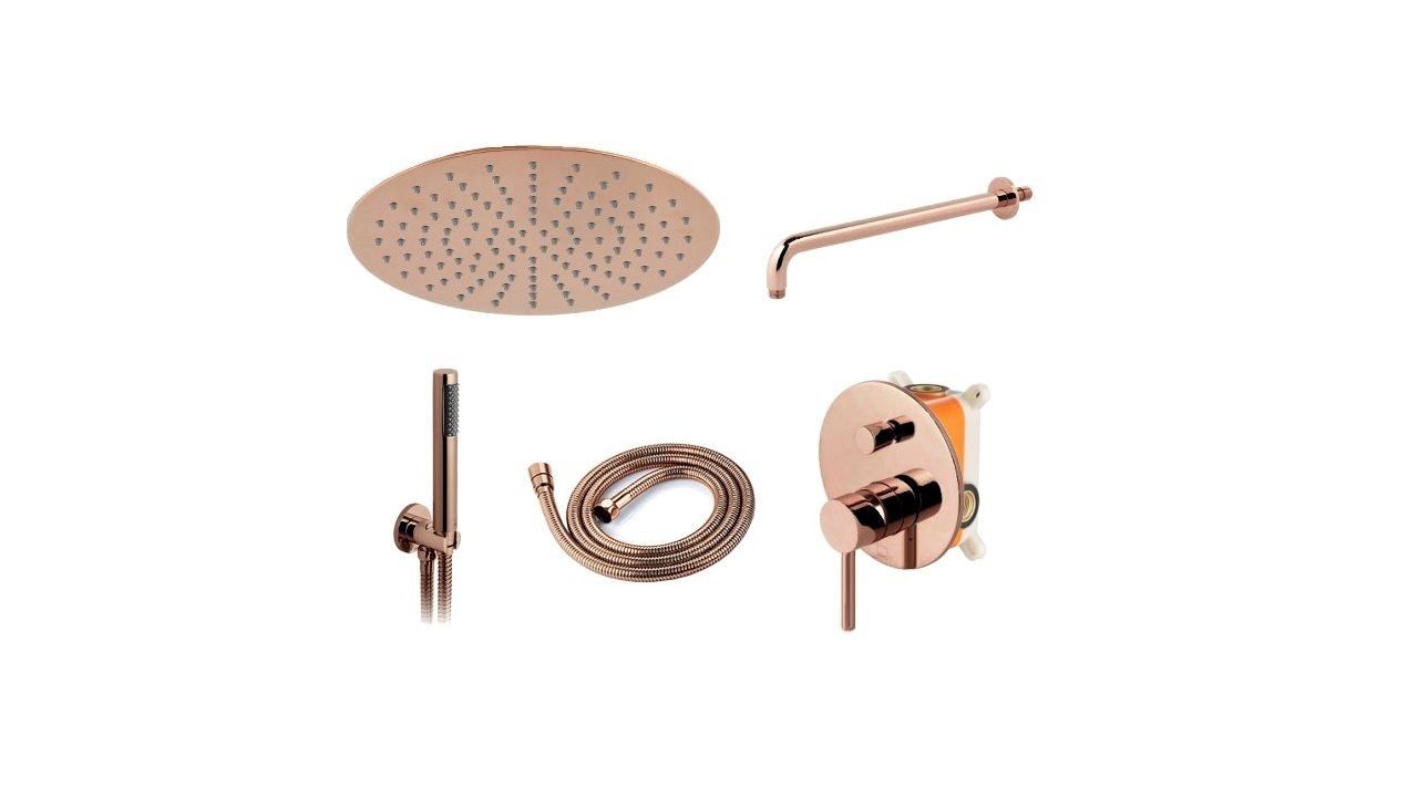 Baterie pentru dus Lungo rose gold - 3 | YEO