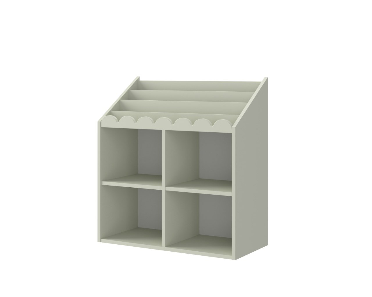 Biblioteca pentru copii Book Nook verde salvie H76 cm