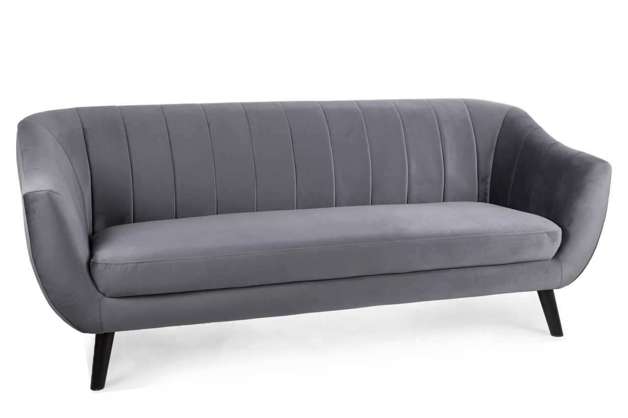 Canapea Elite 3 velvet gri/wenge Blu14