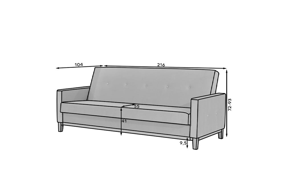 Canapea extensibila Selene Kronos 09/fag - 3 | YEO