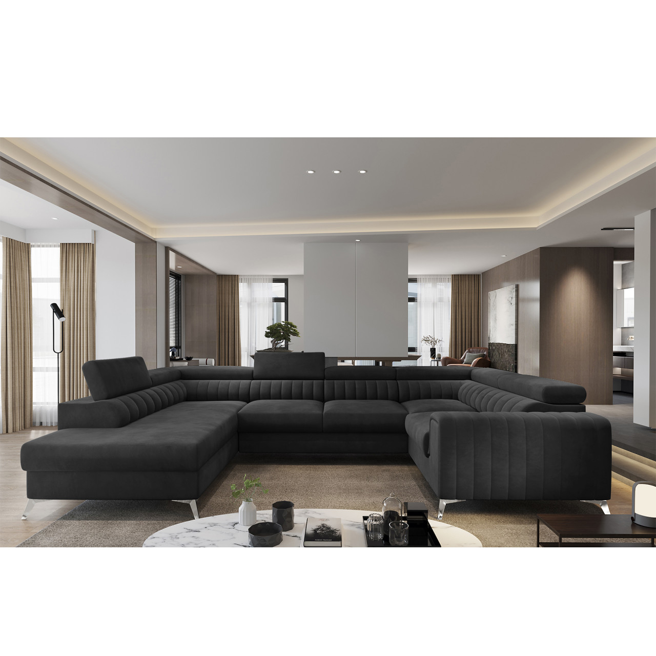Coltar extensibil Louis pe stanga Velvetmat 6 - 1 | YEO