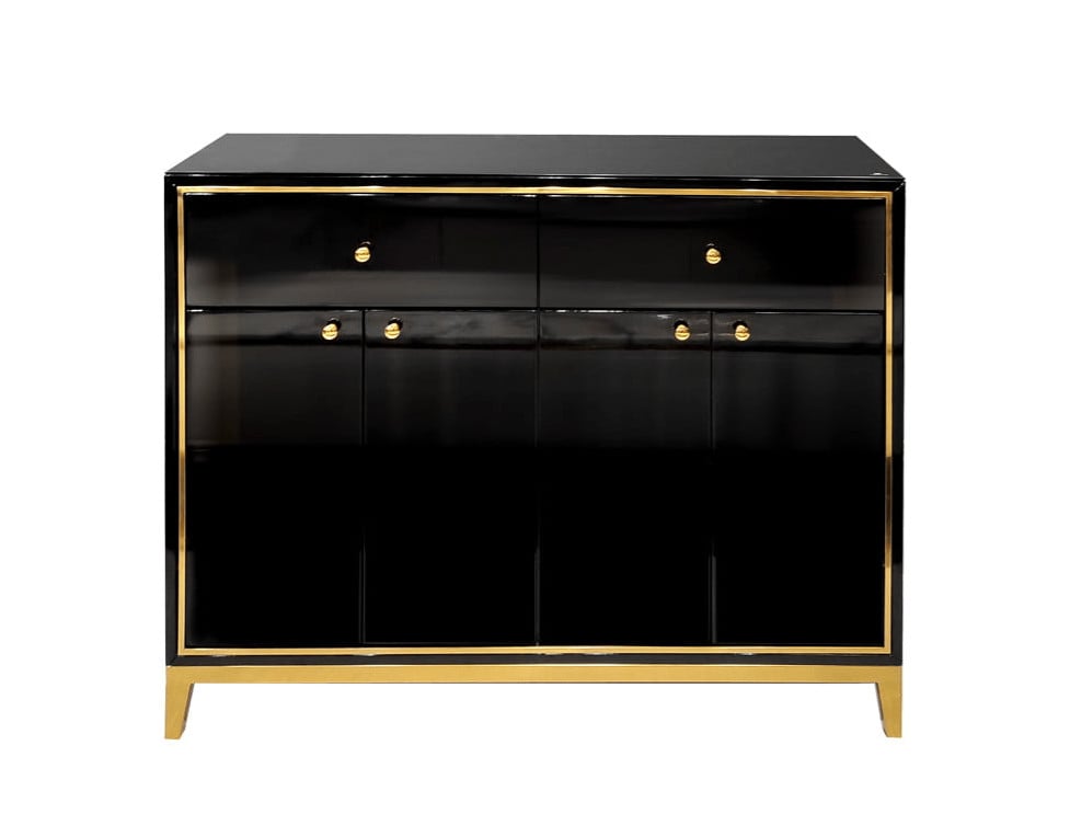 Consola Rennes negru/gold – H100 cm