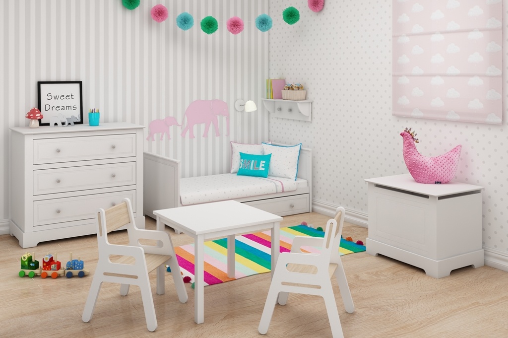 Cutie de jucarii Marylou alba H55,6 cm - 2 | YEO