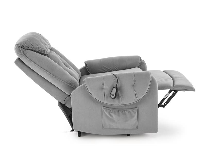 Fotoliu Horton velvet gri - 1 | YEO