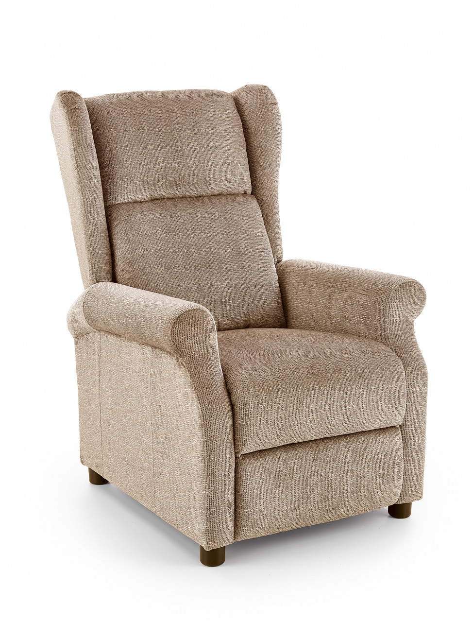 Fotoliu recliner Agustin stofa bej H107 cm