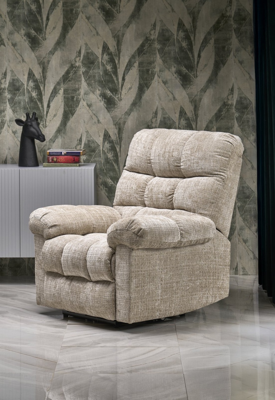 Fotoliu recliner Amore stofa bej H100 cm - 2 | YEO