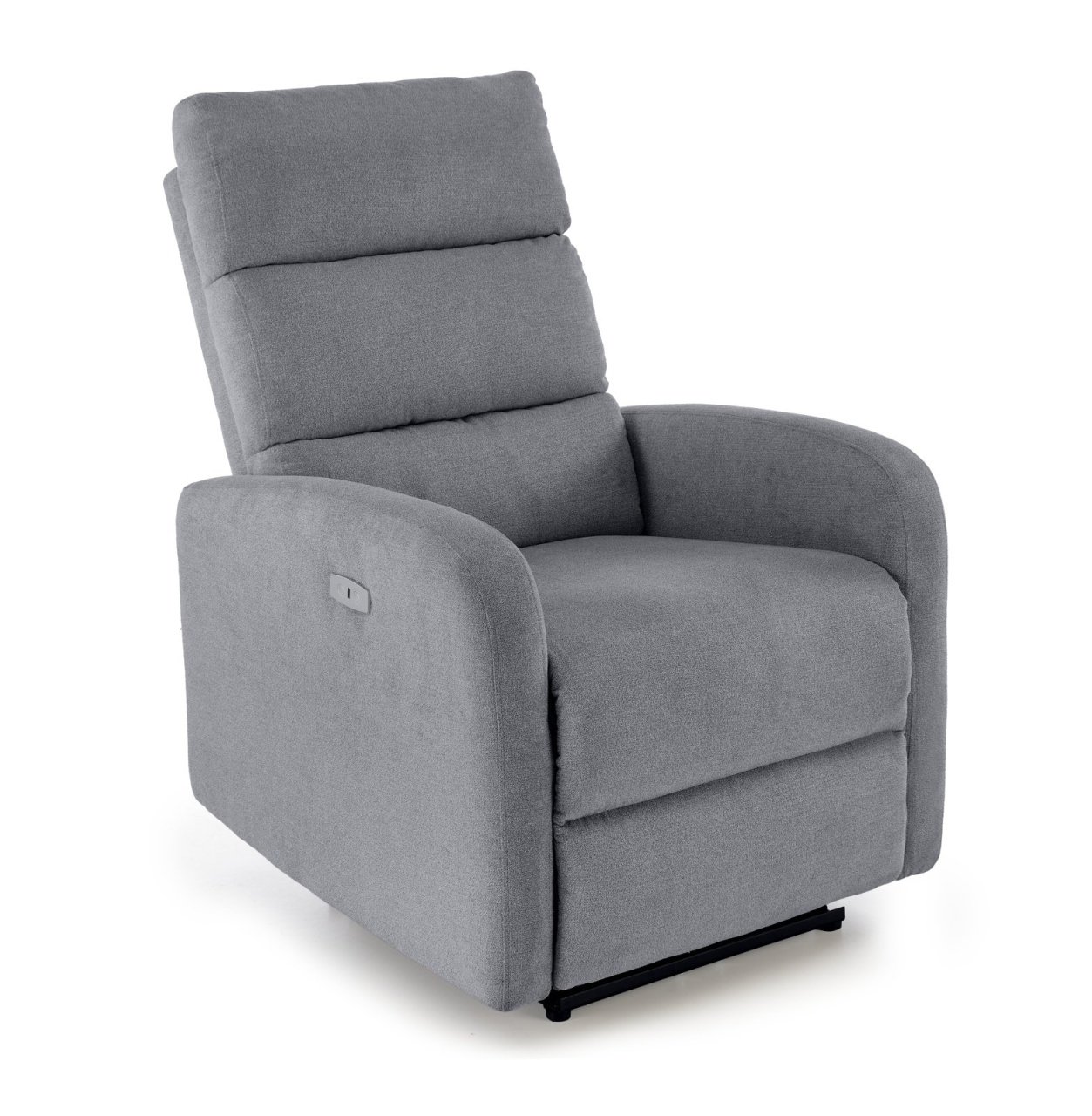 Fotoliu recliner Carinio stofa gri H100 cm