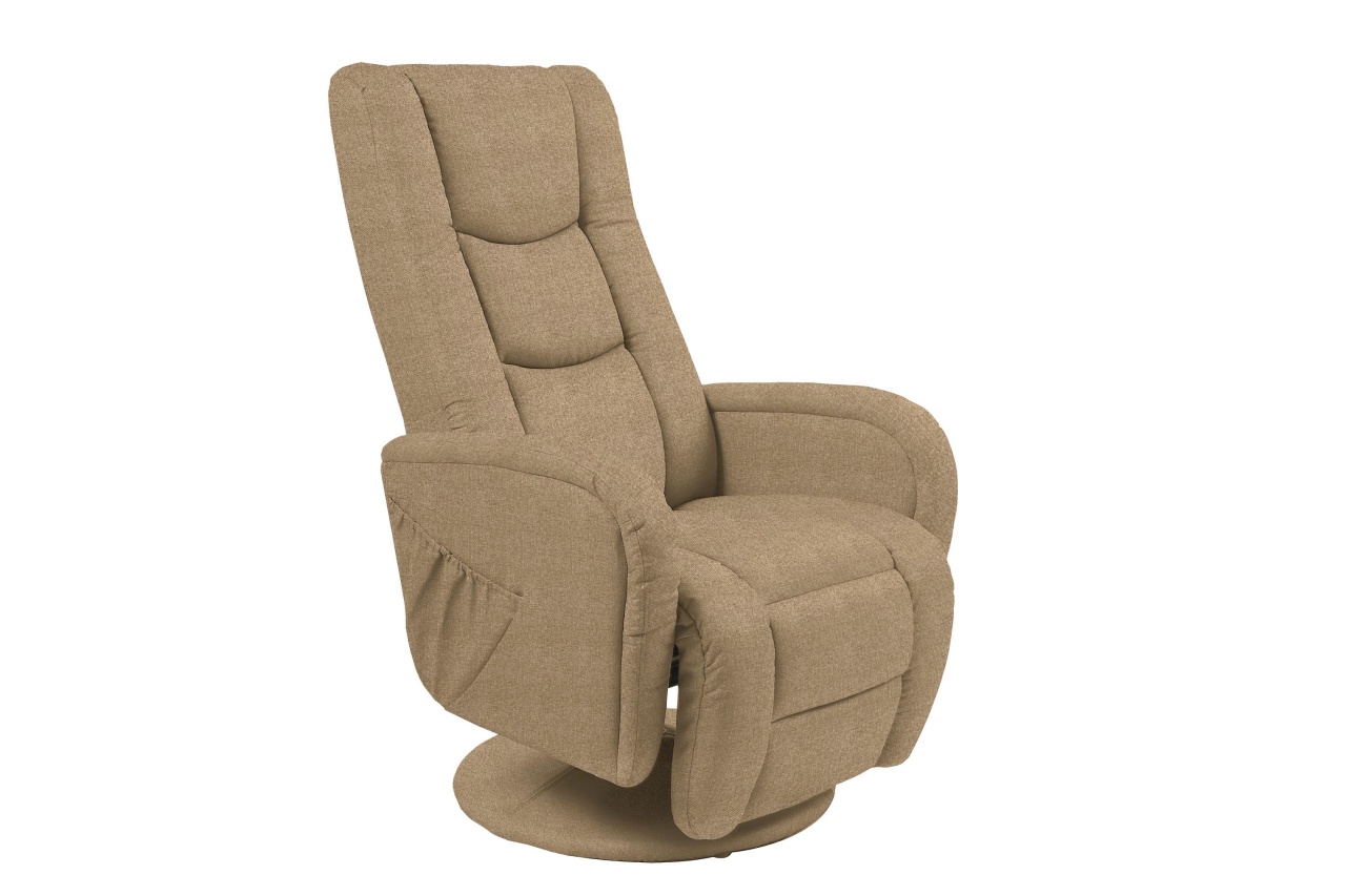 Fotoliu recliner cu functie de masaj Pulsar 2 stofa bej H106 cm - 3 | YEO