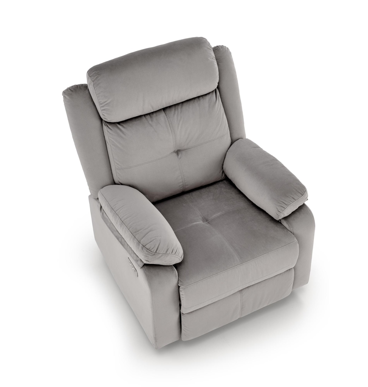 Fotoliu recliner Loris stofa gri H105 cm - 4 | YEO