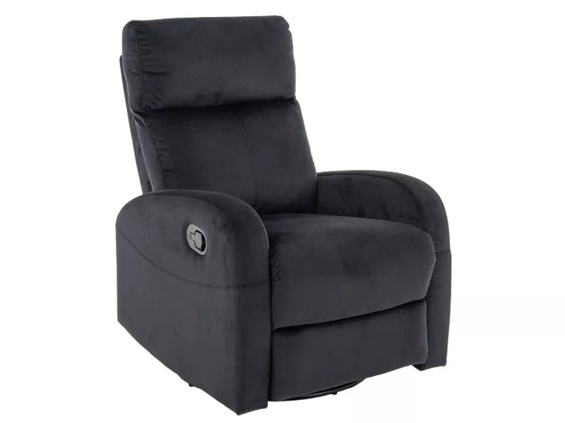 Fotoliu recliner Olimp velvet negru Blu19 - 1 | YEO