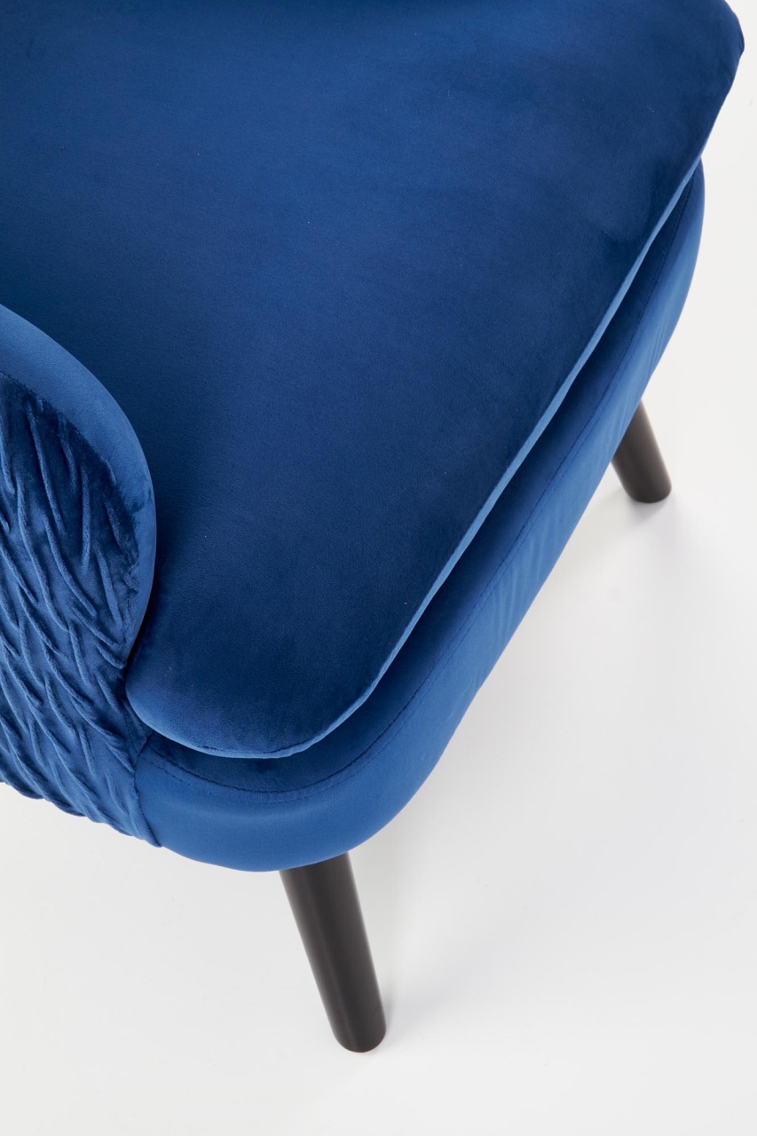 Poze Fotoliu tapitat Ravel Velvet albastru – H100 cm homewish.ro