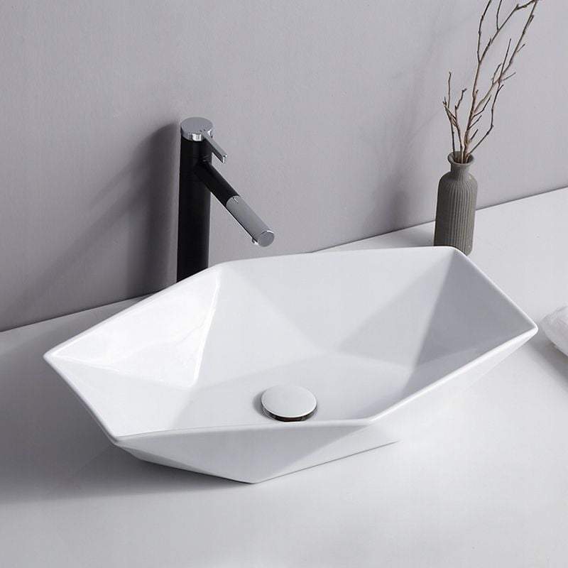 Lavoar Vegas alb ceramica sanitara - 57 cm - 4 | YEO