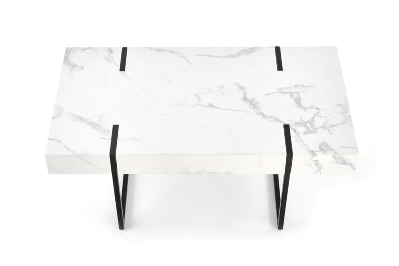 Masa de cafea Blanca marmura alba/negru – L110 x l60 x h43 cm - 1 | YEO