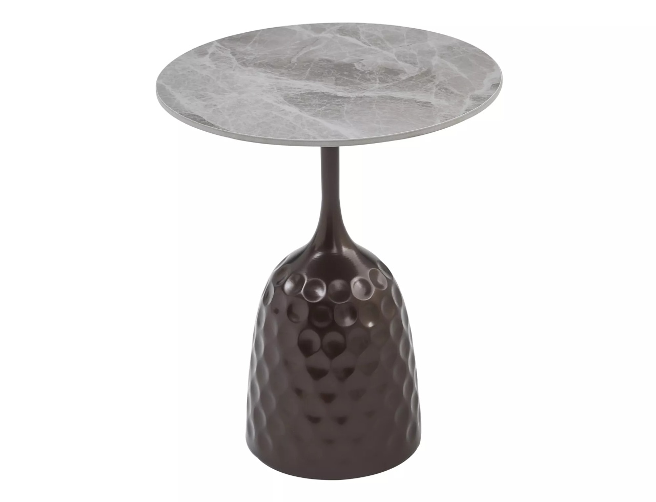 Masuta de cafea Mutti gri/maro antic ø50/h60 cm - 3 | YEO
