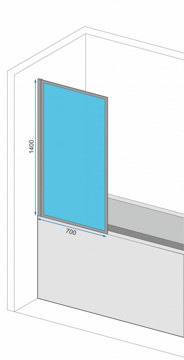 Paravan de cada Lagos 1 fix sticla - 70x140 cm - 2 | YEO