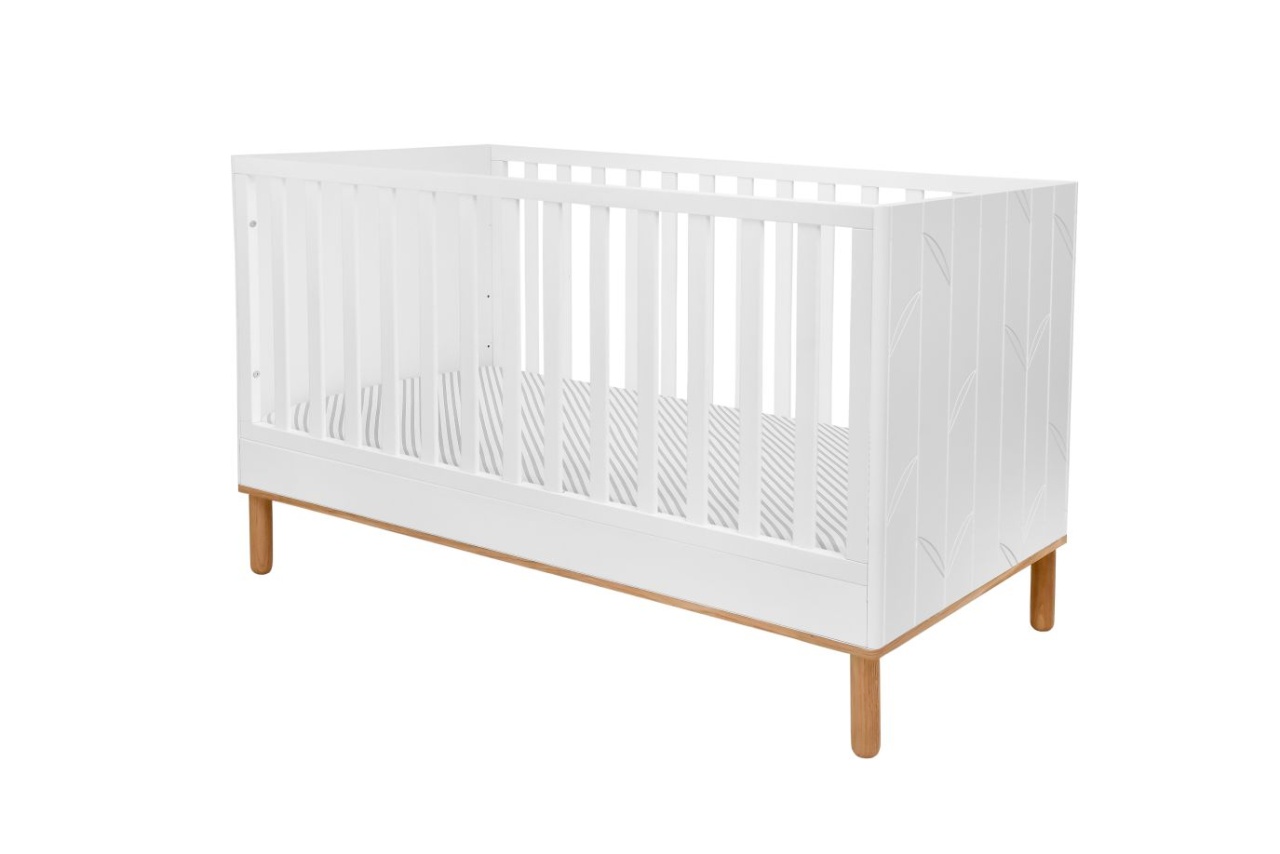 Patut copii Toteme botanic alb/stejar 70x140 cm
