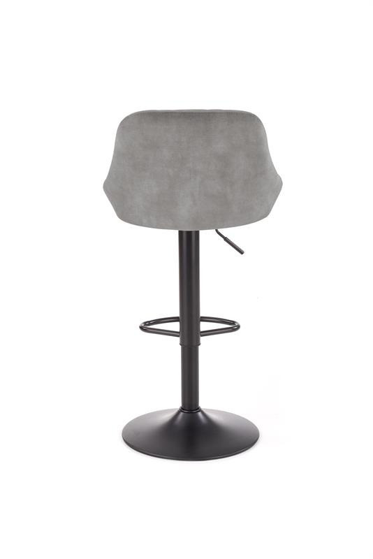 Scaun de bar H-101 velvet gri - 1 | YEO