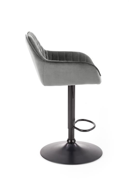 Scaun de bar H103 velvet gri - 3 | YEO