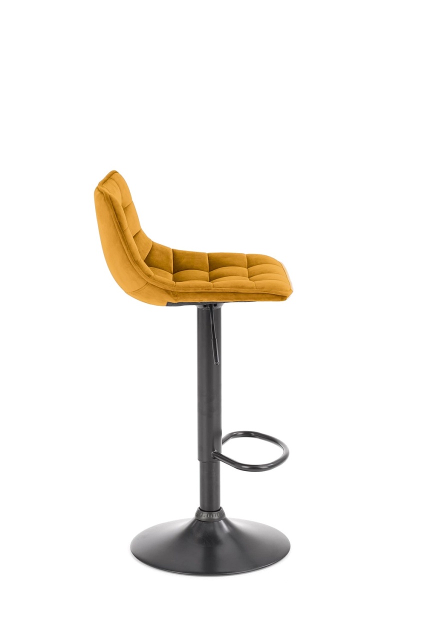 Scaun de bar H95 velvet mustariu - 1 | YEO