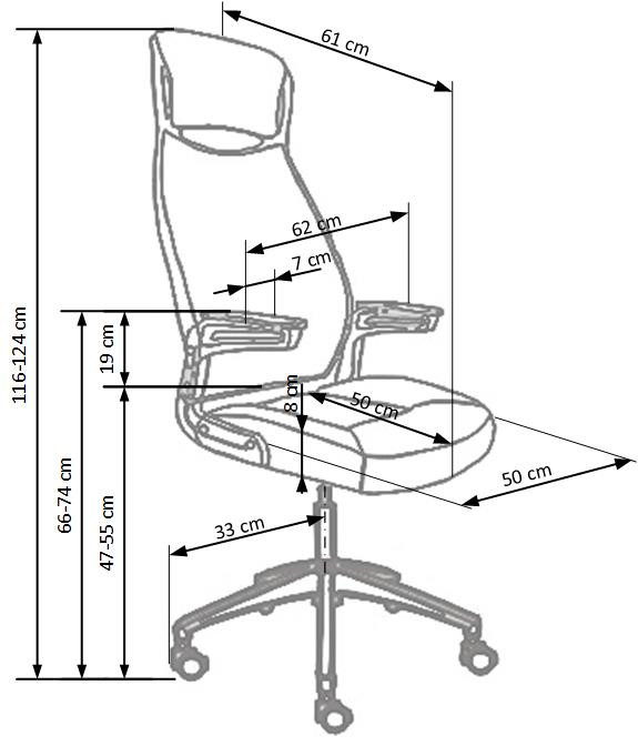 Scaun de birou Franklin alb negru - 2 | YEO