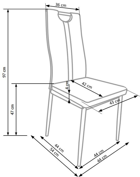 Scaun K202 piele ecologica gri - 2 | YEO