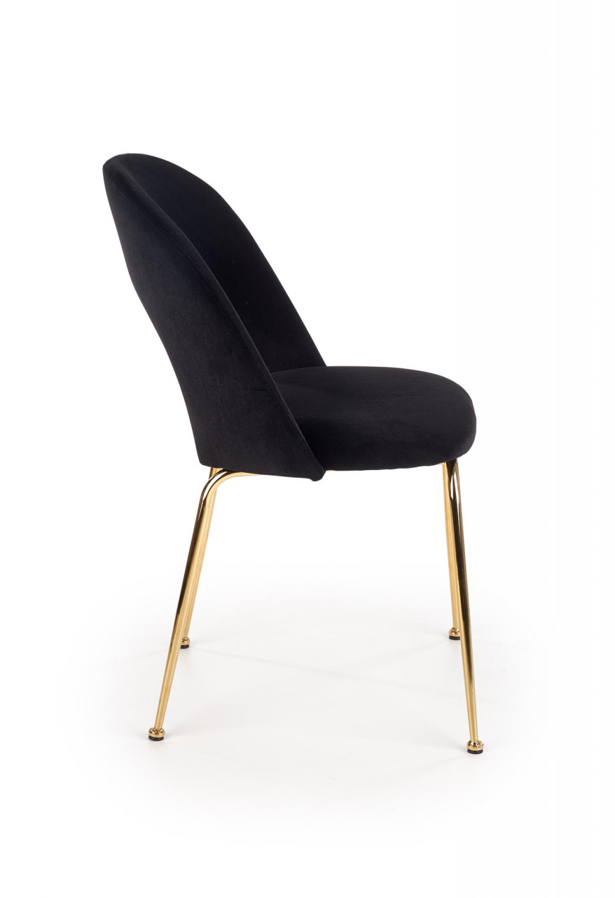 Scaun K385 velvet negru/auriu - 2 | YEO