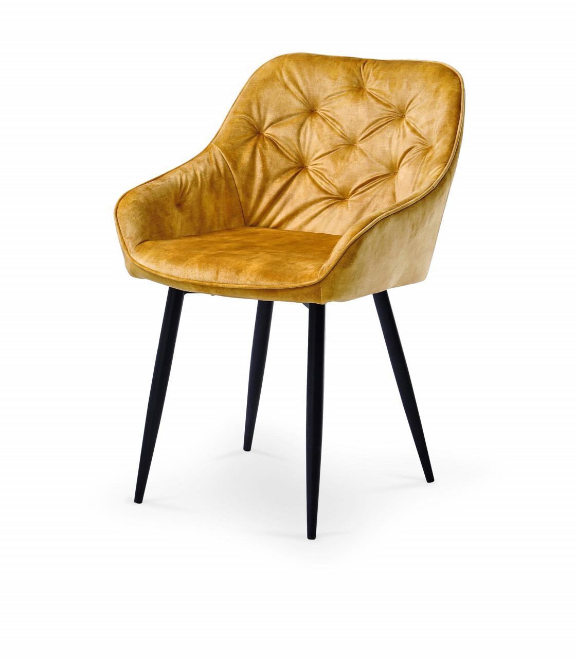 Scaun K418 velvet mustariu - 1 | YEO