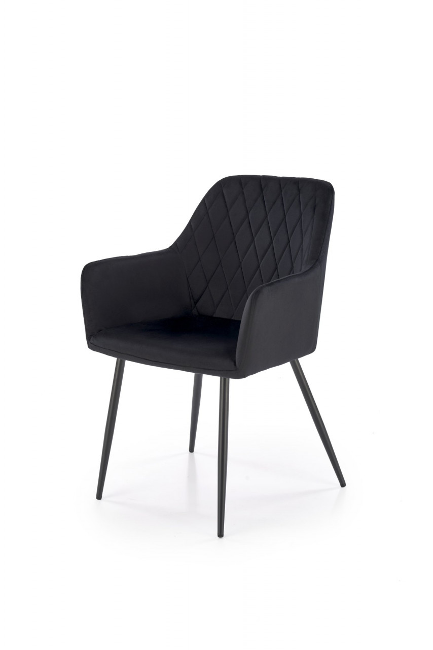 Scaun K558 velvet negru