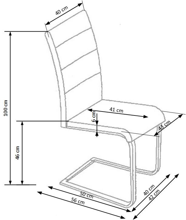 Scaun K85 piele ecologica crem - 2 | YEO