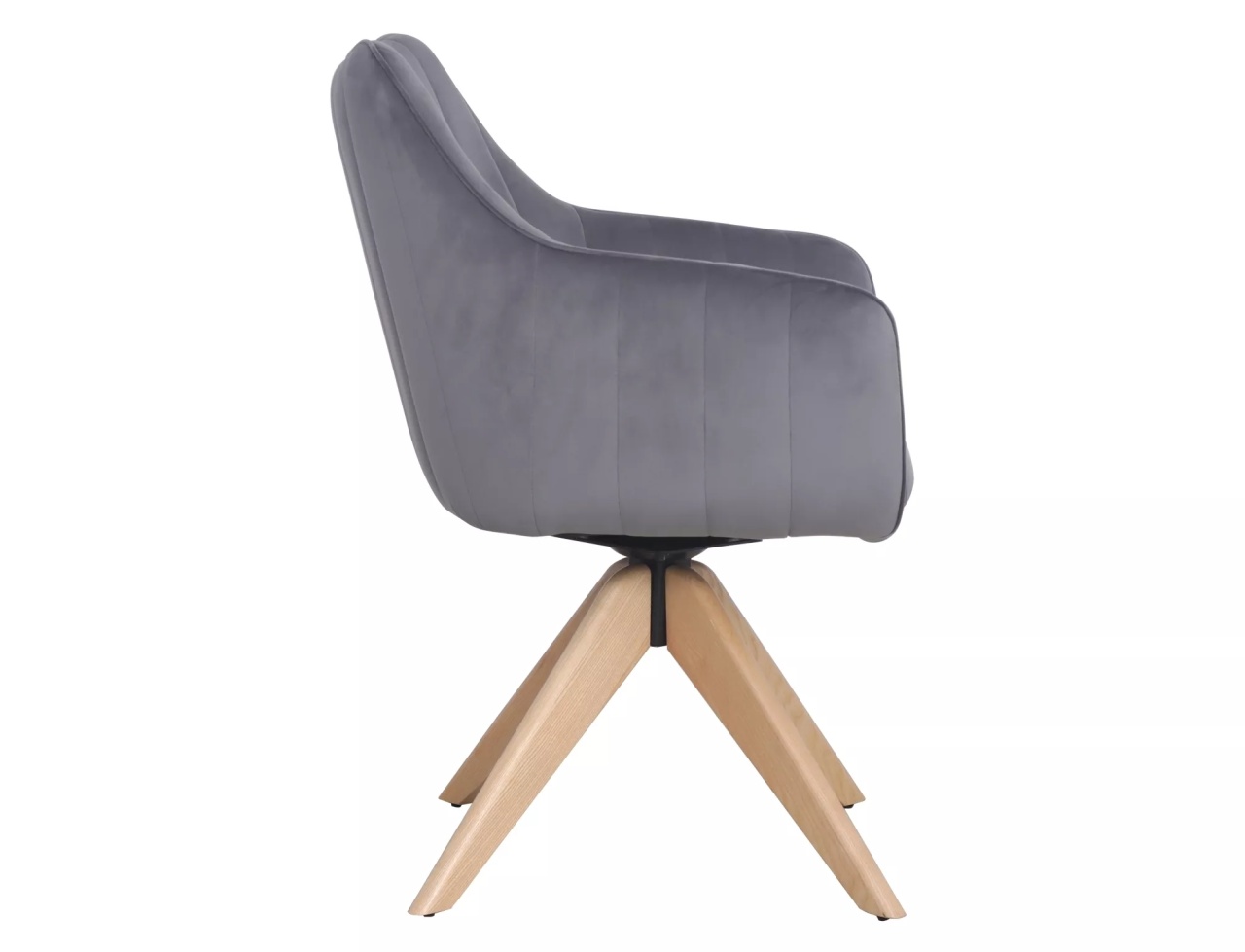 Scaun rotativ Azalia D velvet gri Blu14 - 3 | YEO