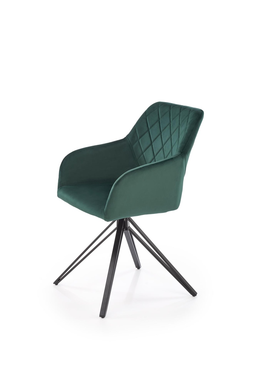 Scaun rotativ K535 velvet verde - 3 | YEO