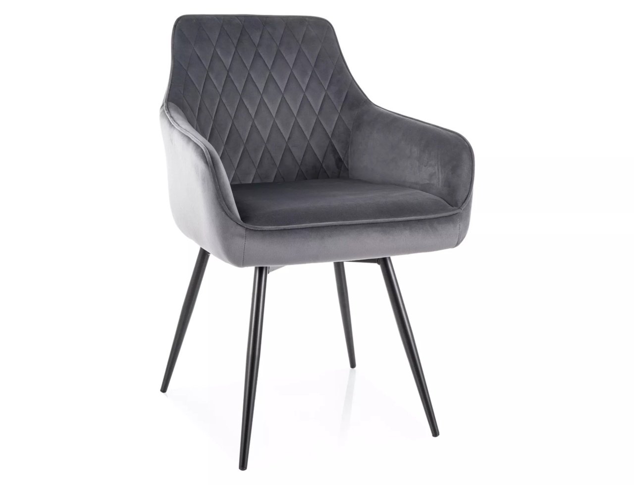 Scaun rotativ Marlo velvet gri/negru Blu14