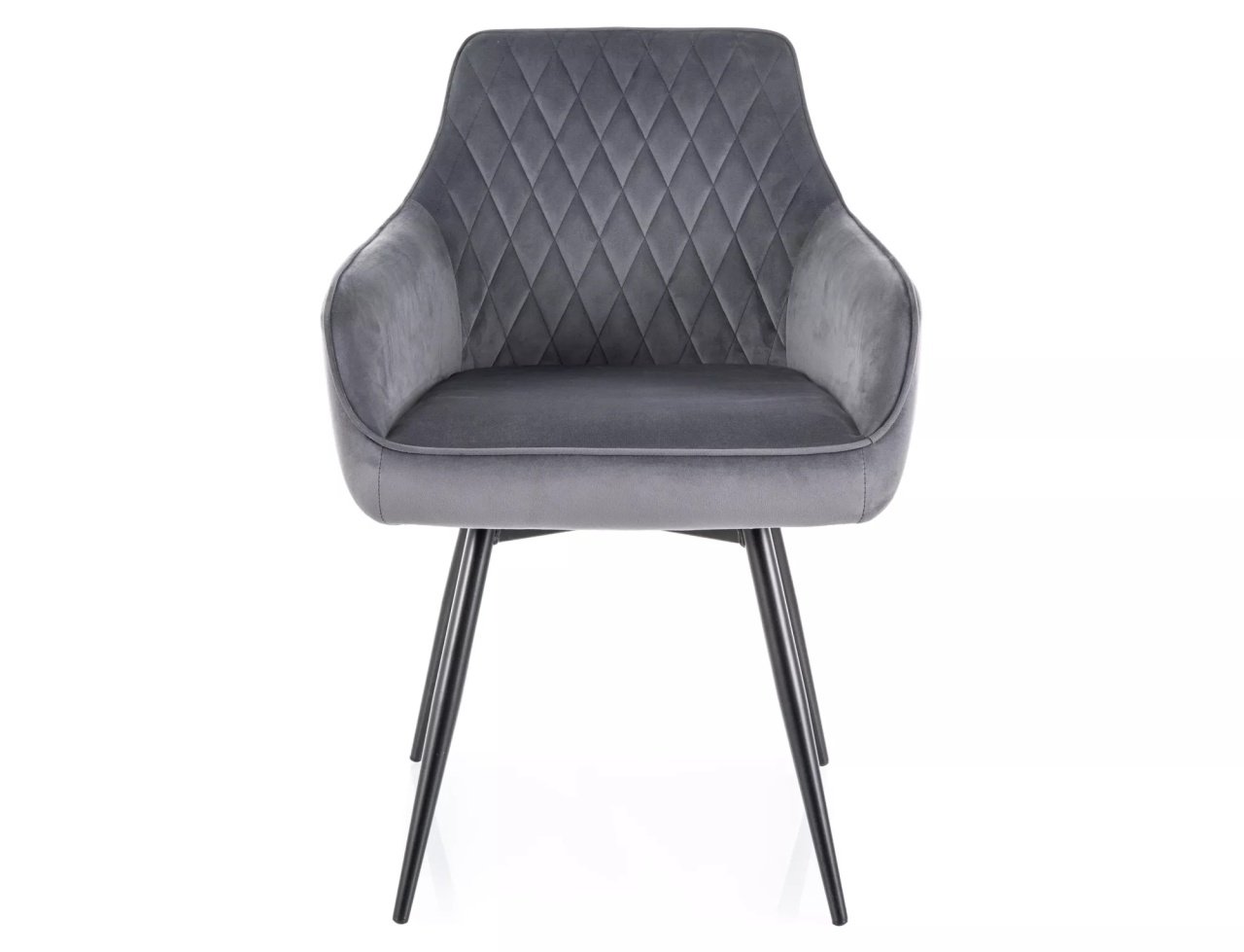 Scaun rotativ Marlo velvet gri/negru Blu14 - 2 | YEO