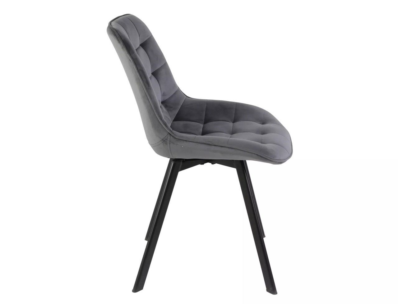 Scaun rotativ Monti velvet gri/negru Blu14 - 3 | YEO