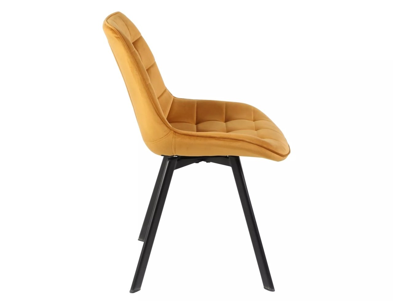 Scaun rotativ Monti velvet mustariu/negru Blu68 - 4 | YEO