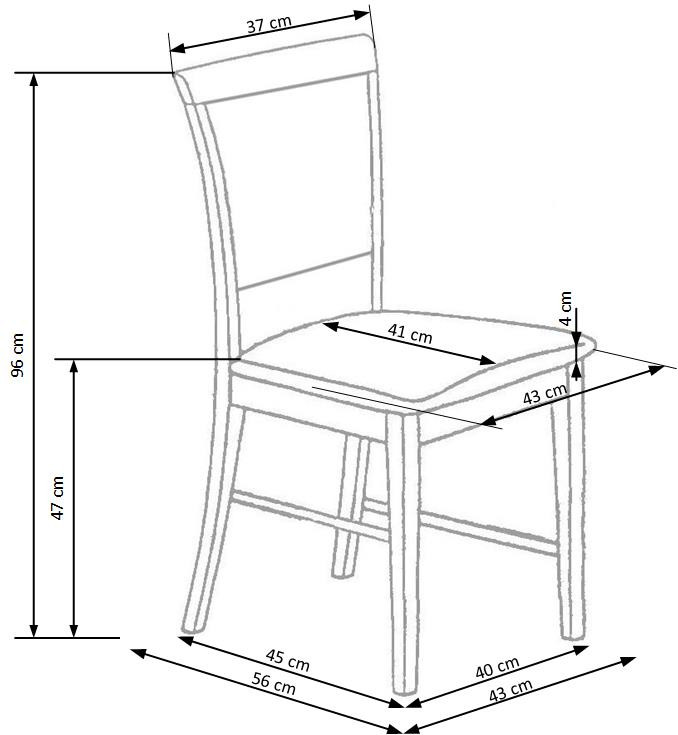 Scaun Sylwek 1 material gri stejar sonoma - 1 | YEO