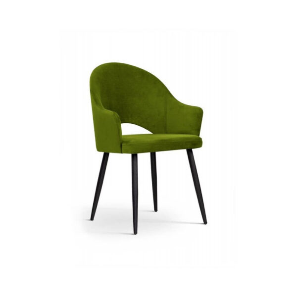 Scaun tapitat Goda olive/negru h87 cm
