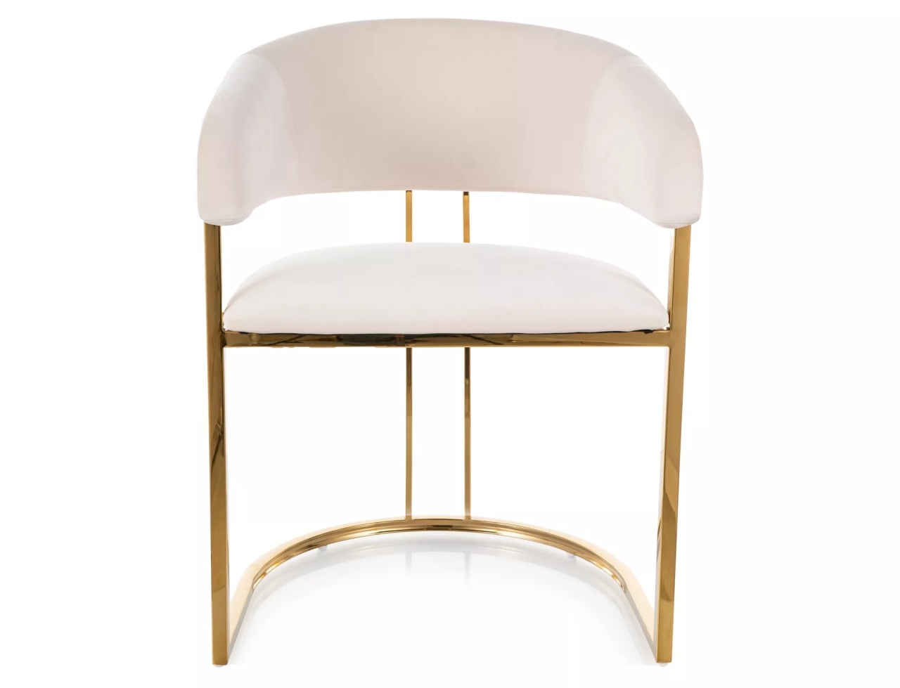 Scaun Tulipe velvet bej deschis/auriu Blu22 H77 cm - 2 | YEO