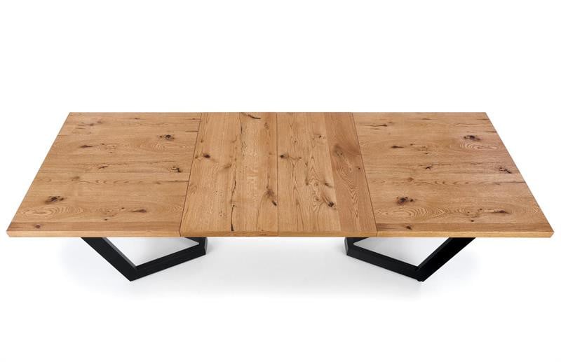 Set extensii masa Massive stejar deschis/negru 45x90 cm - 1 | YEO