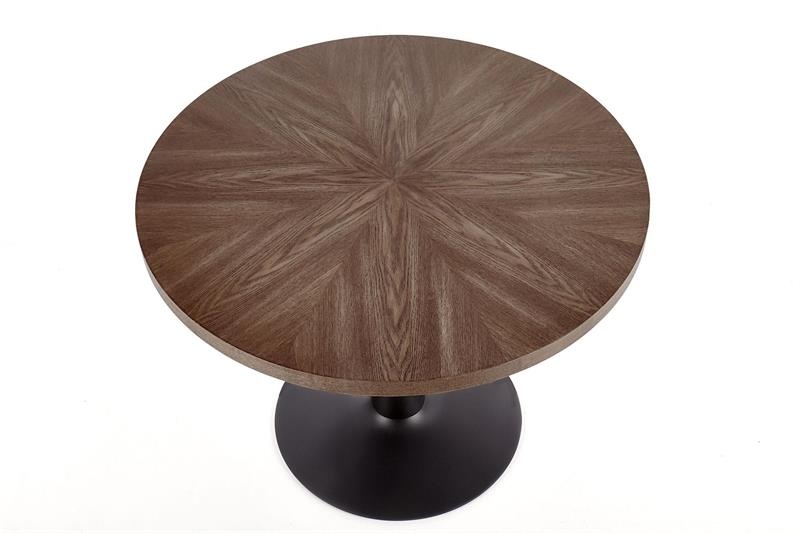 Set masa rotunda Carmelo ø100 cm + 3 scaune K396 nuc/negru - 3 | YEO