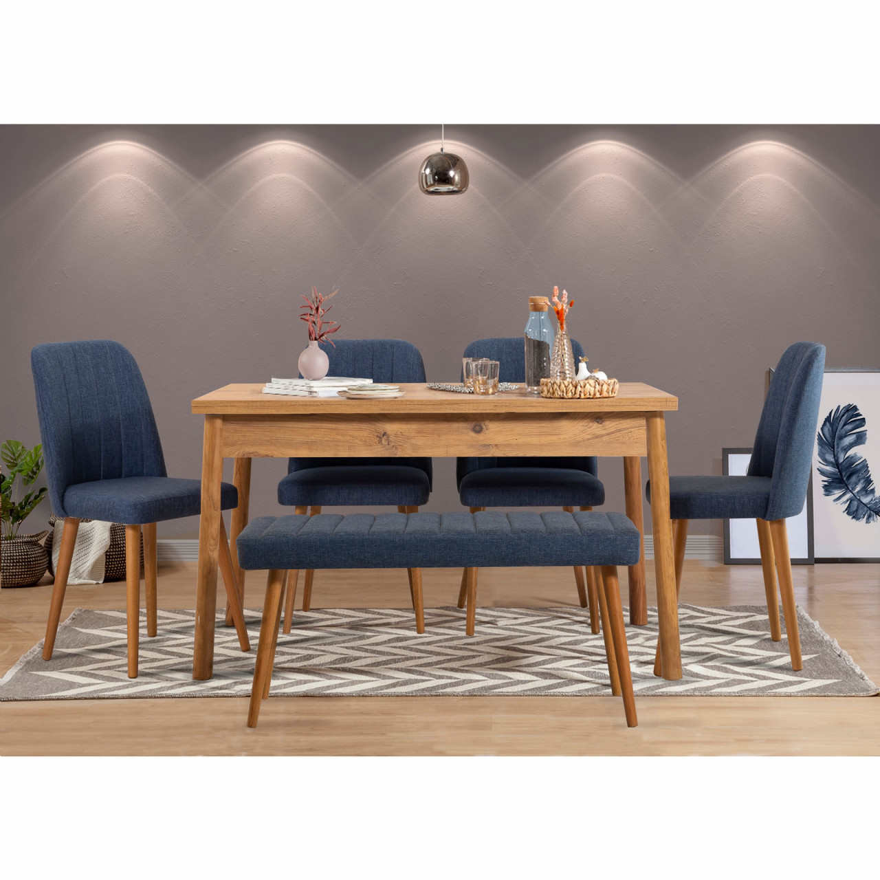 Set masa si scaune (6 piese) Costa Atlantic Navy Blue