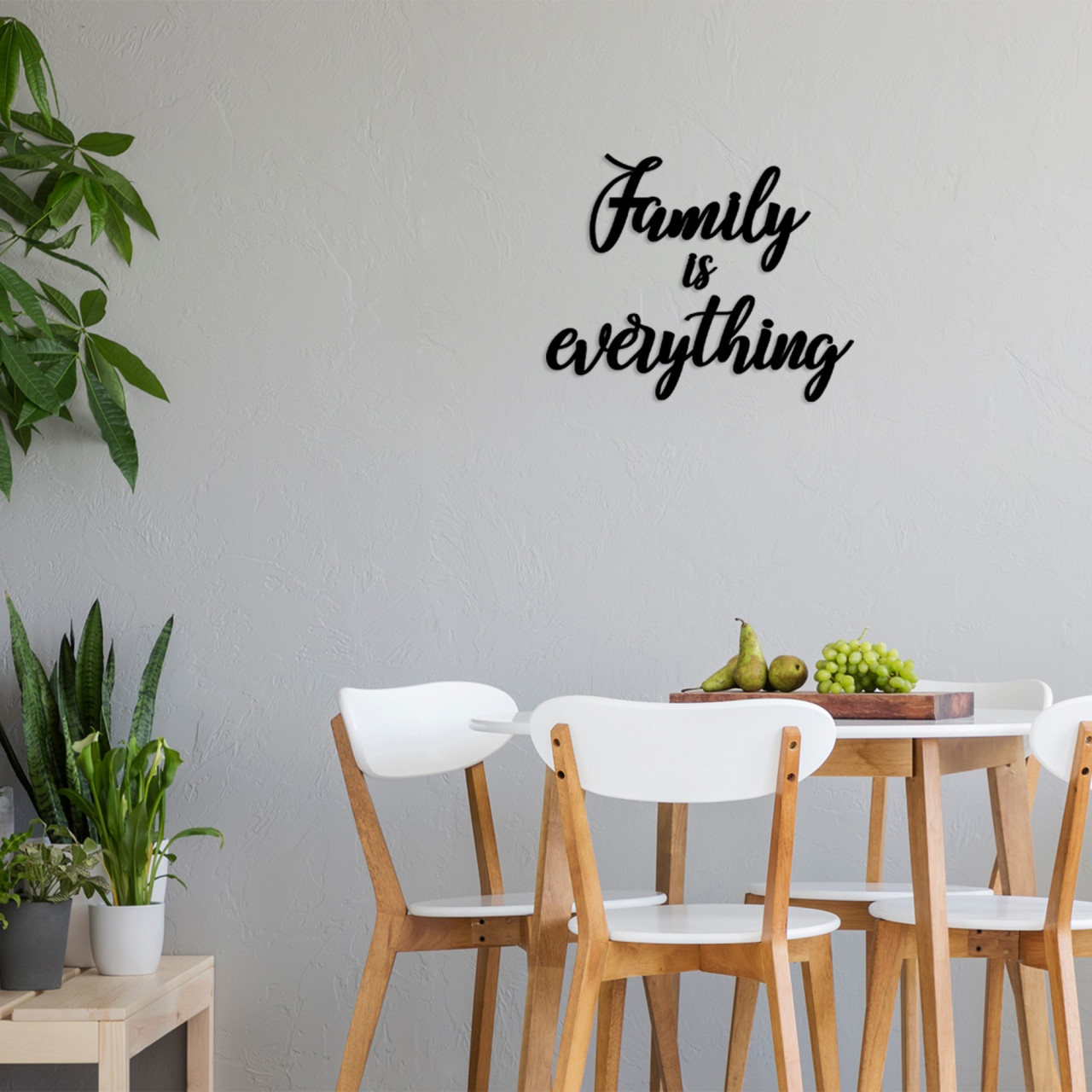 Accesoriu decorativ de perete din lemn Family is everything