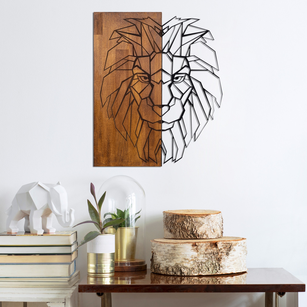 Accesoriu decorativ de perete din lemn Kıng1