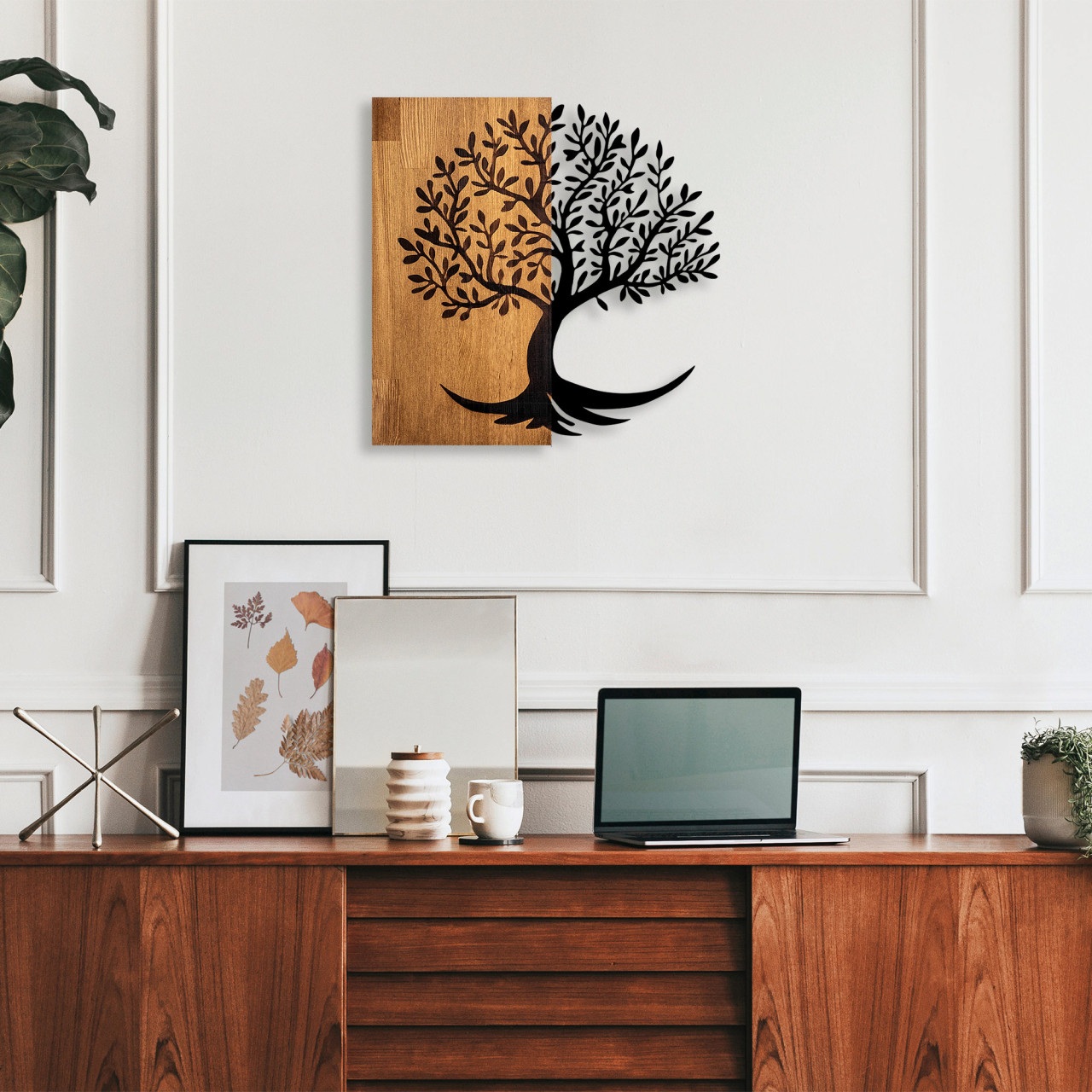 Accesoriu decorativ de perete din lemn Lime tree - 373