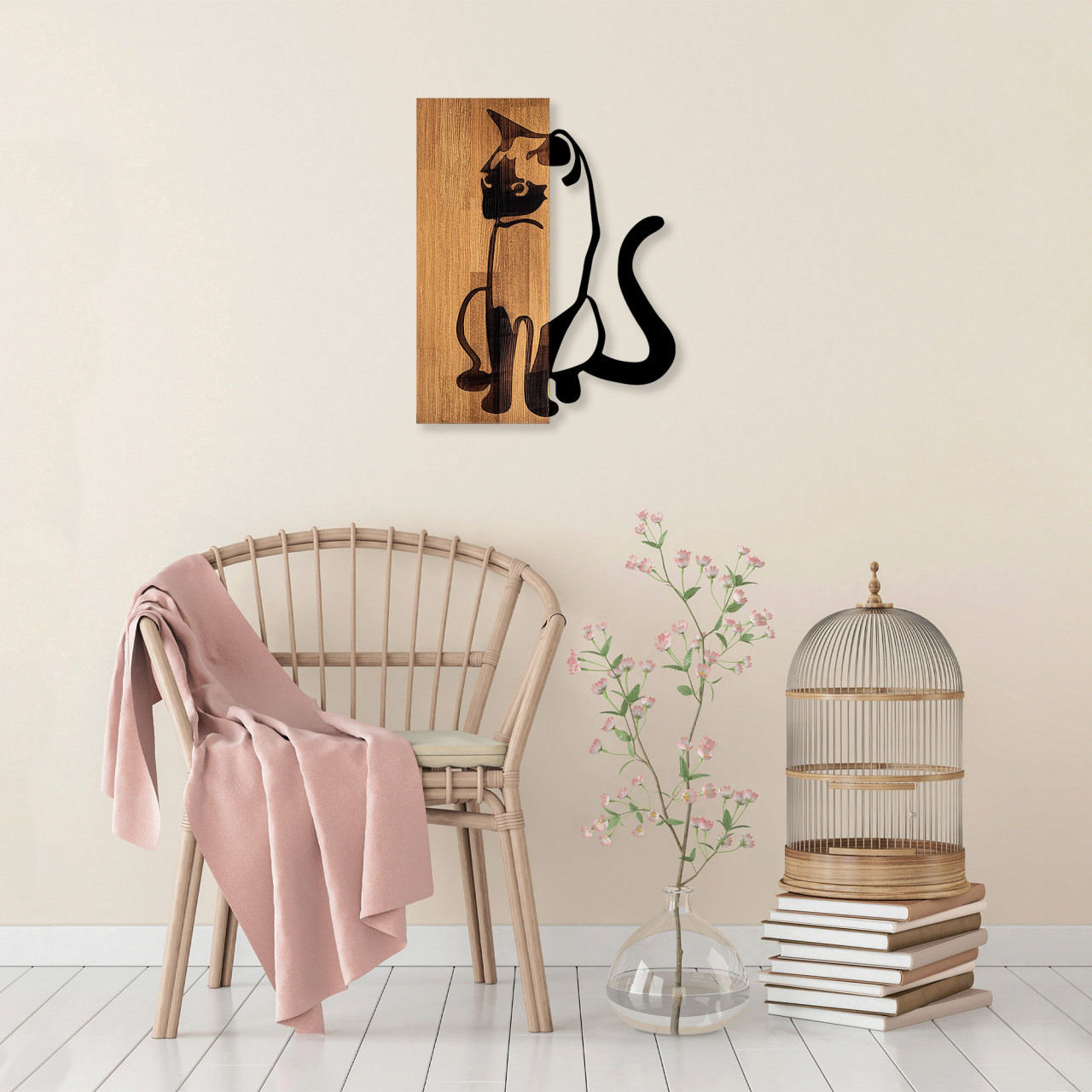Accesoriu decorativ de perete din lemn MA-282