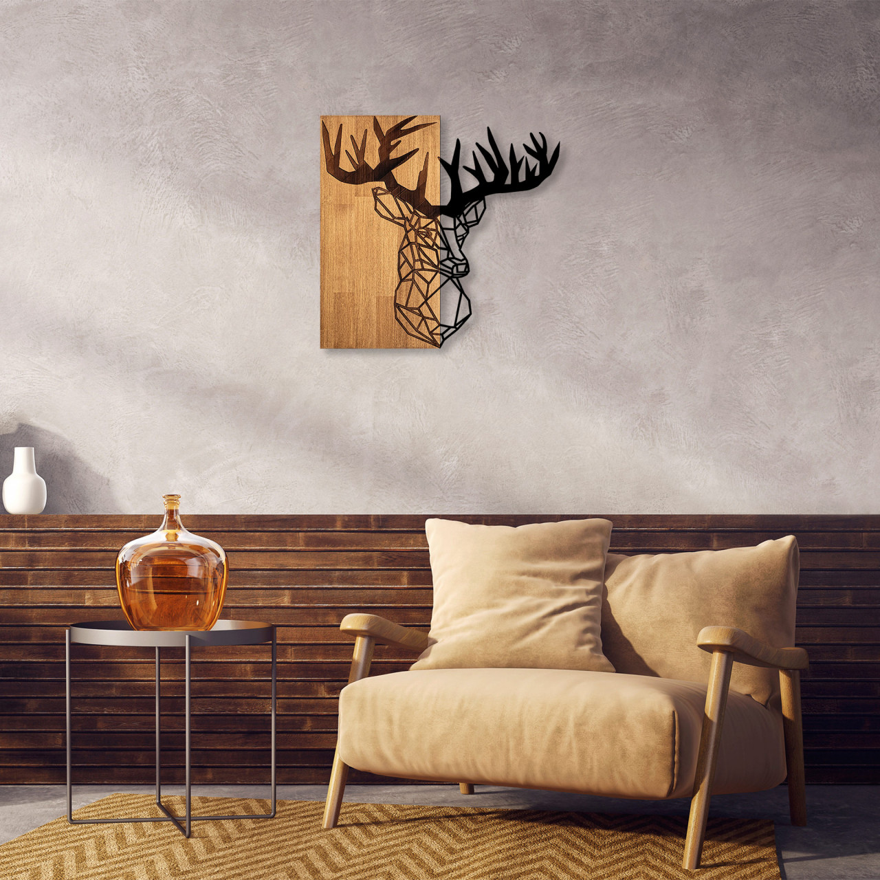 Accesoriu decorativ de perete din lemn MA-285