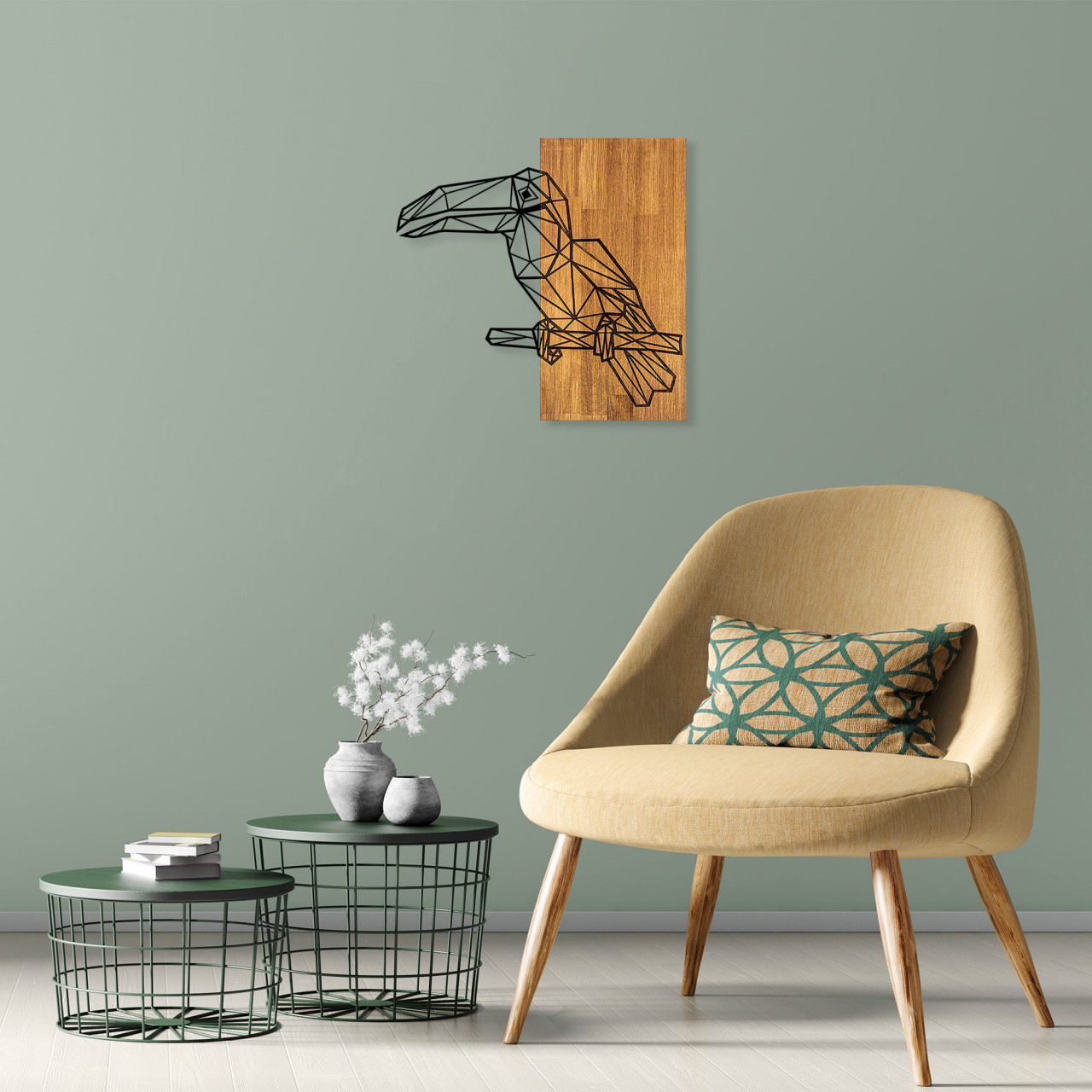 Accesoriu decorativ de perete din lemn MA-293