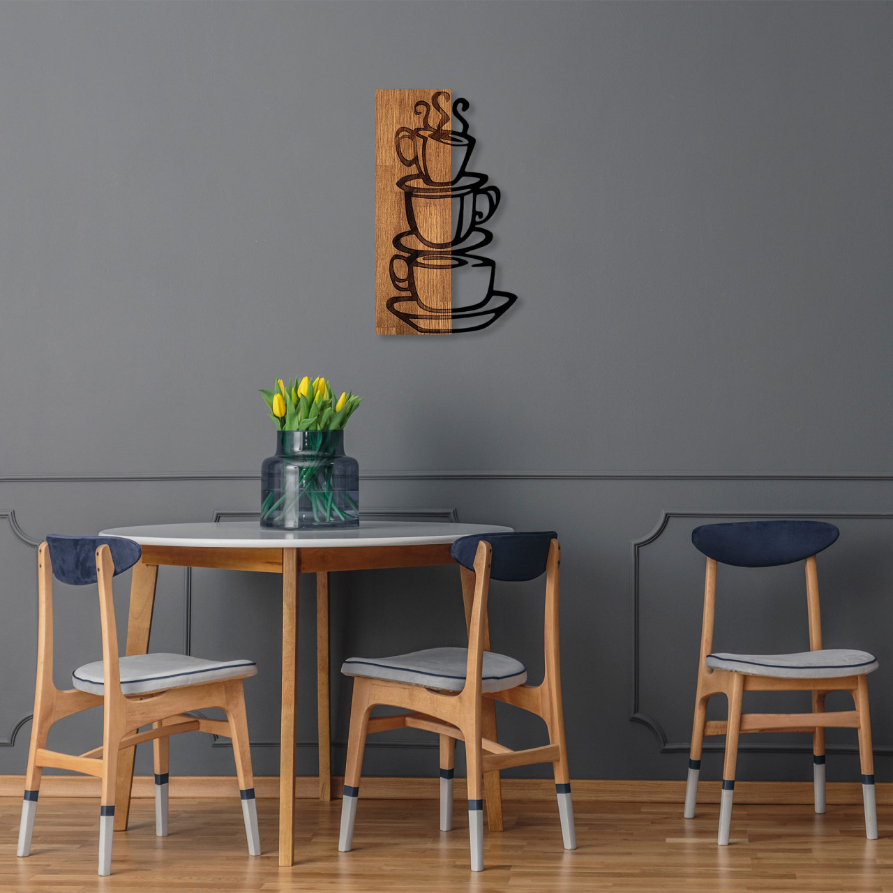 Accesoriu decorativ de perete din lemn MA-296