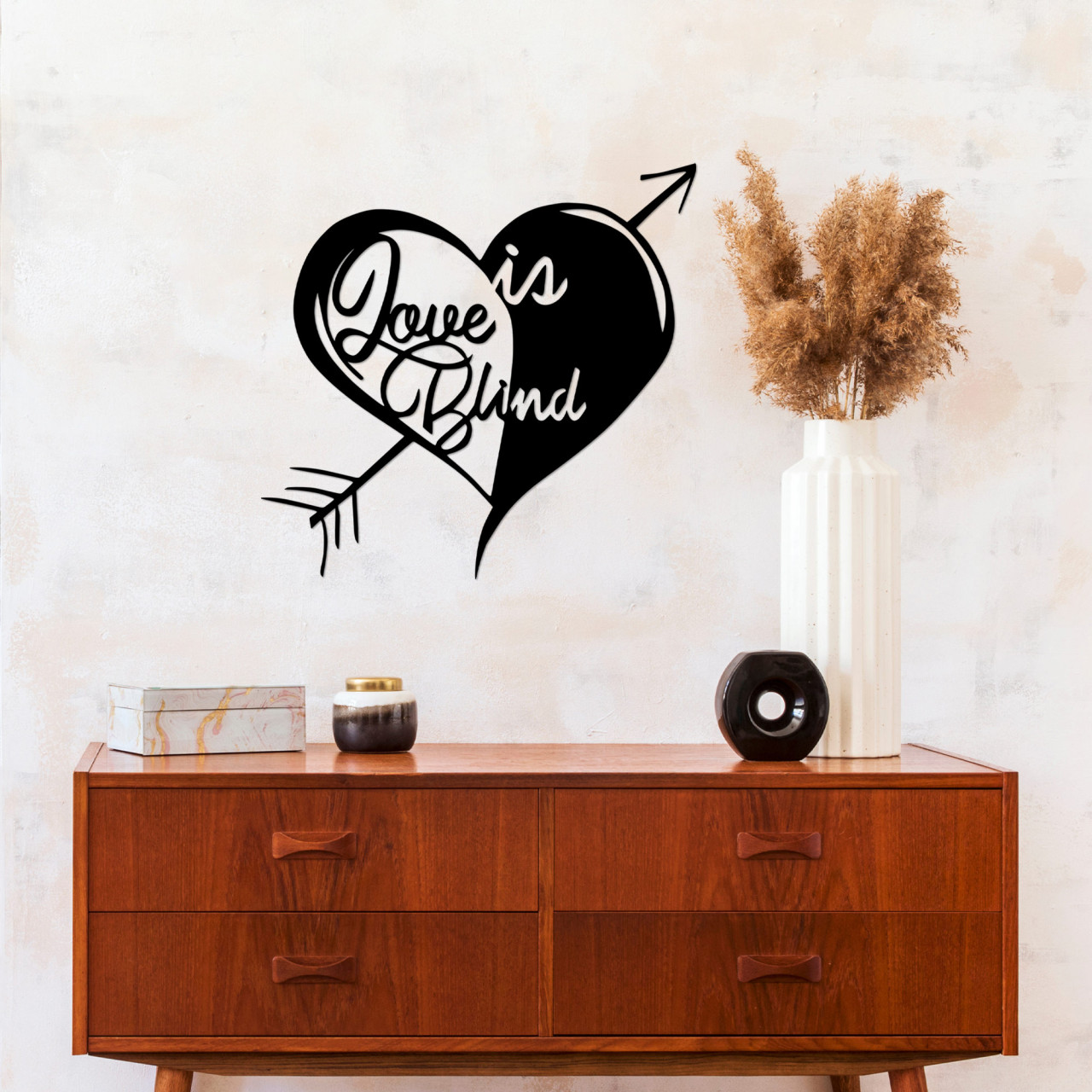 Accesoriu decorativ de perete metalic Love in Blind - 530