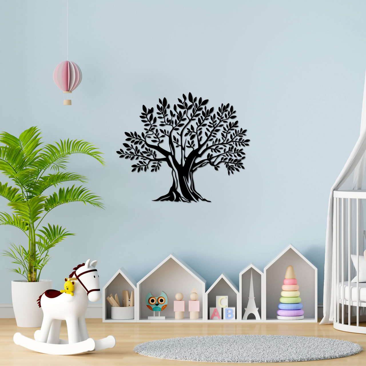 Accesoriu decorativ de perete metalic Monumental Tree 19